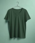 Unisex V Neck Olive Green
