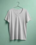 White V Neck Plain