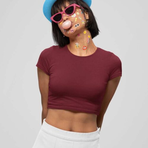 Crop Top Maroon