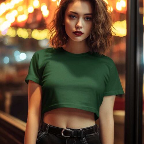 Crop Top Olive Green