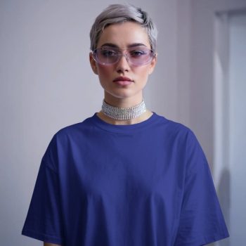 Oversize T-Shirt Royal Blue Plain