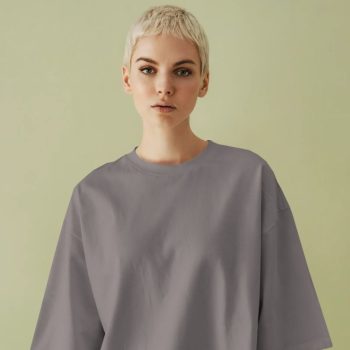Unisex Oversize Premium Plain Ash Grey