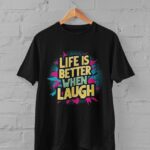 412-Life-is-better-when-laugh-Pink1