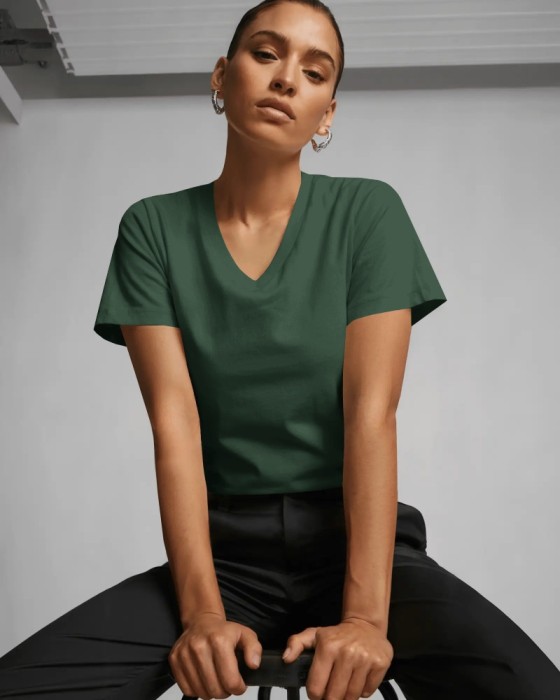 V-Neck-Olive-Green-W