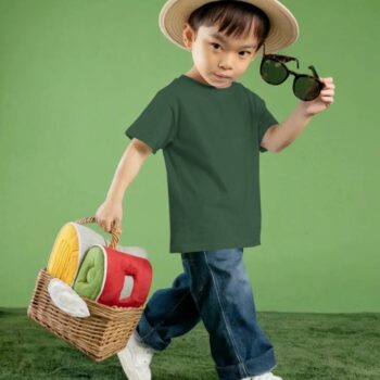 Kids Regular Fit Olive Green